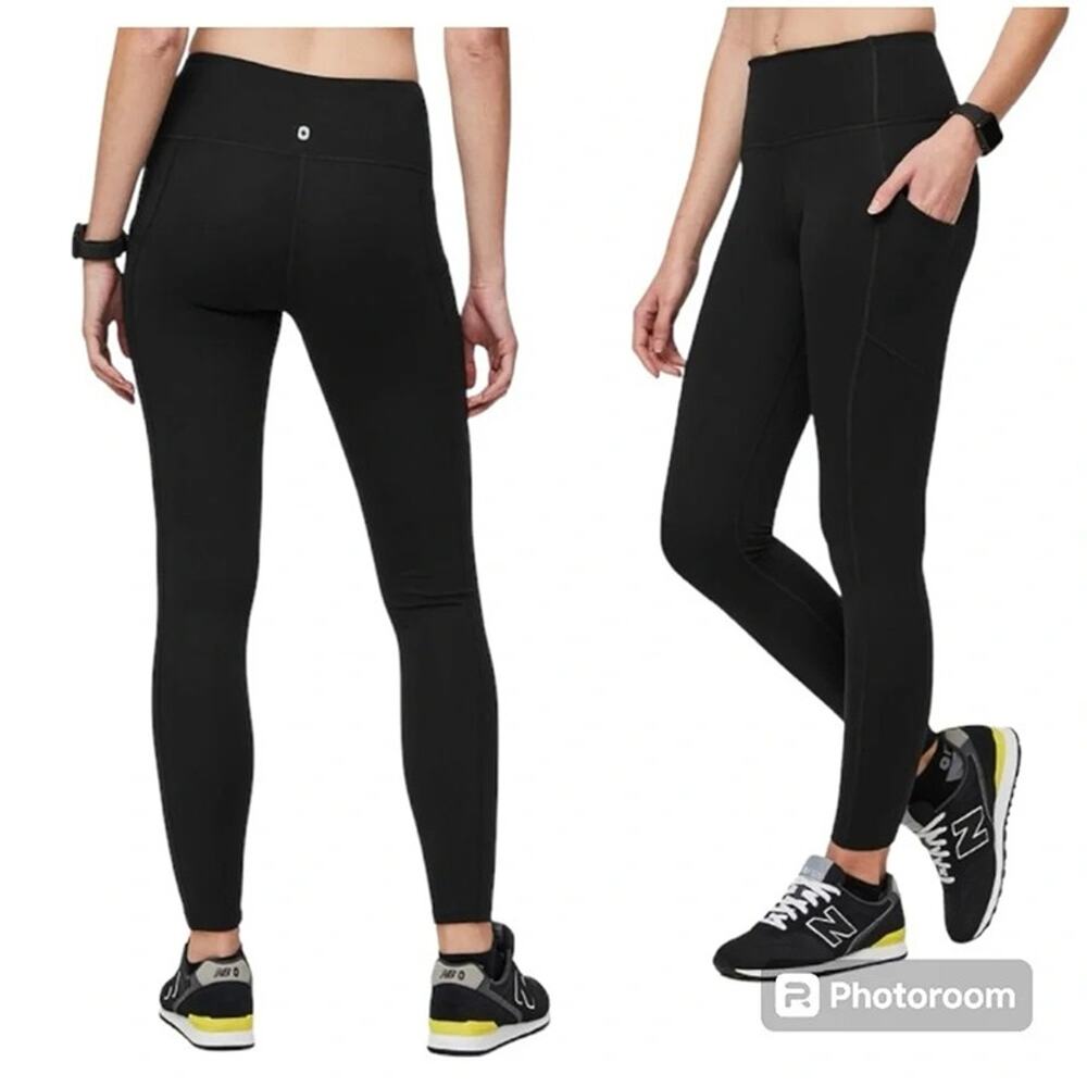 FIGS Performance Scrub Leggings Black Pocket Yoga Pants Size Large
